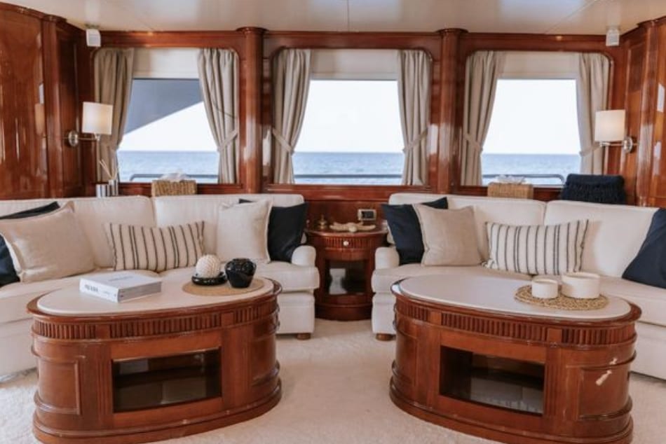 Saloon seating by the windows